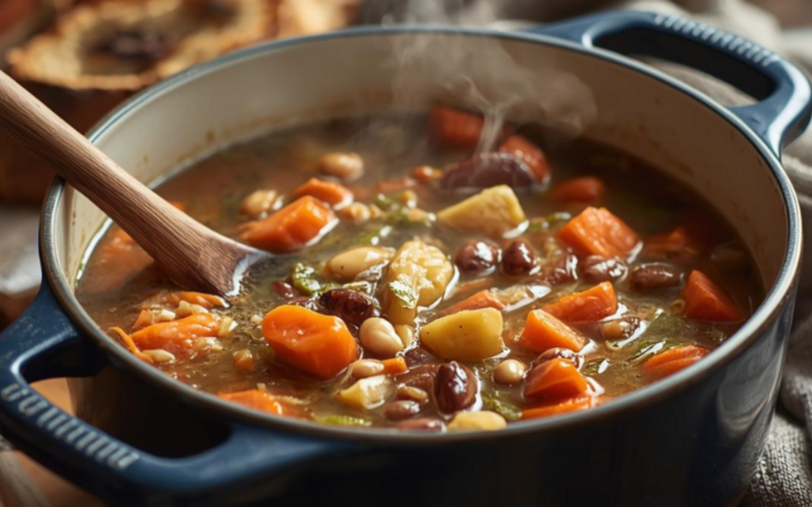 Minestra calda di verdure e legumi (che si conserva a lungo!)