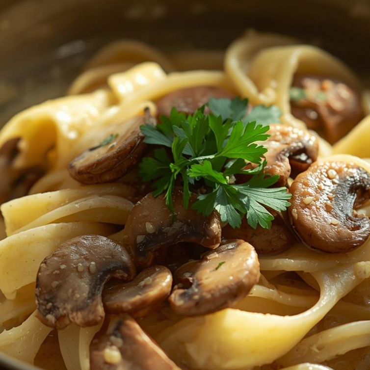 pasta cremosa ai funghi