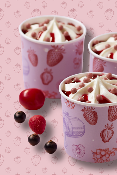 coppetta panna cotta e frutti rossi