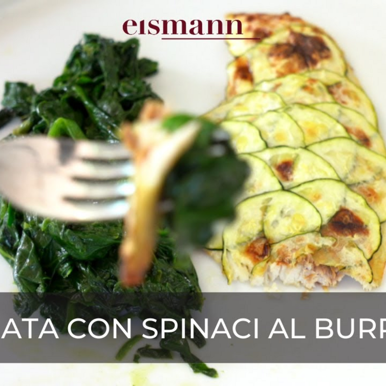 Ricetta Orata in crosta di zucchine al forno con spinaci e burro