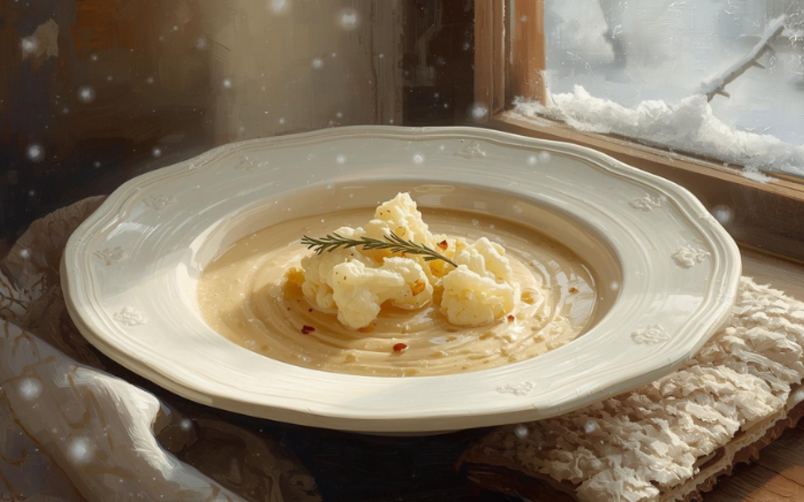 Vellutata di cavolfiore con olio aromatico