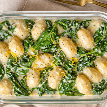 gnocchi cremosi spinaci limone