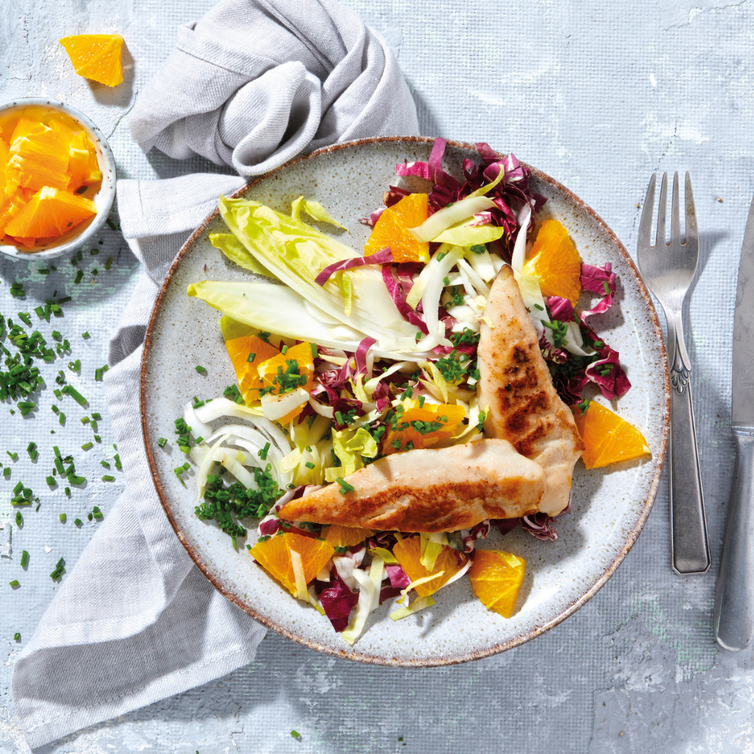 insalata estiva con pollo e arance