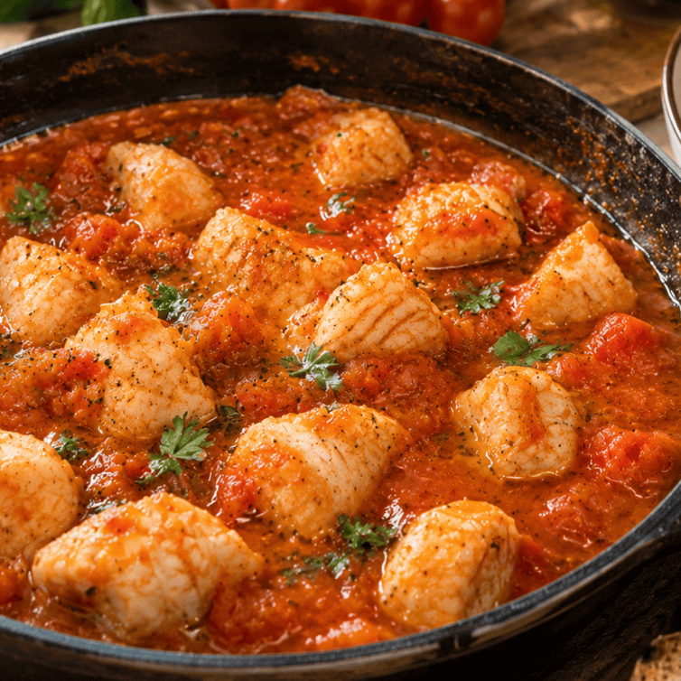 Sugo di rana pescatrice al pomodoro