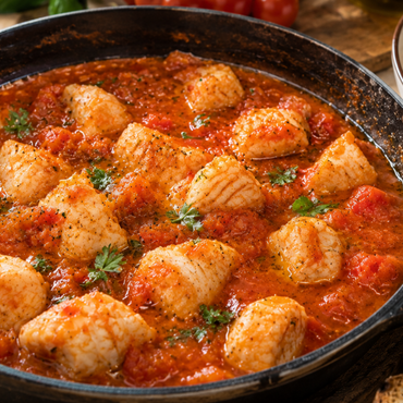 Sugo di rana pescatrice al pomodoro