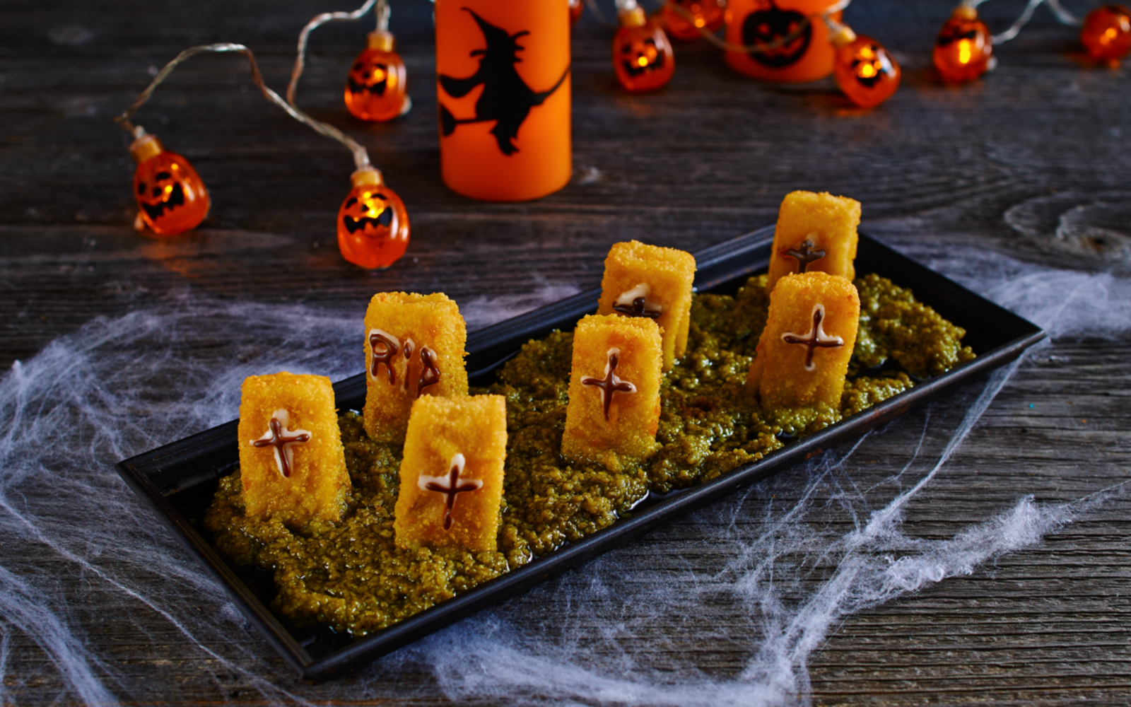 Bastoncini di pesce RIP - Ricetta di Halloween