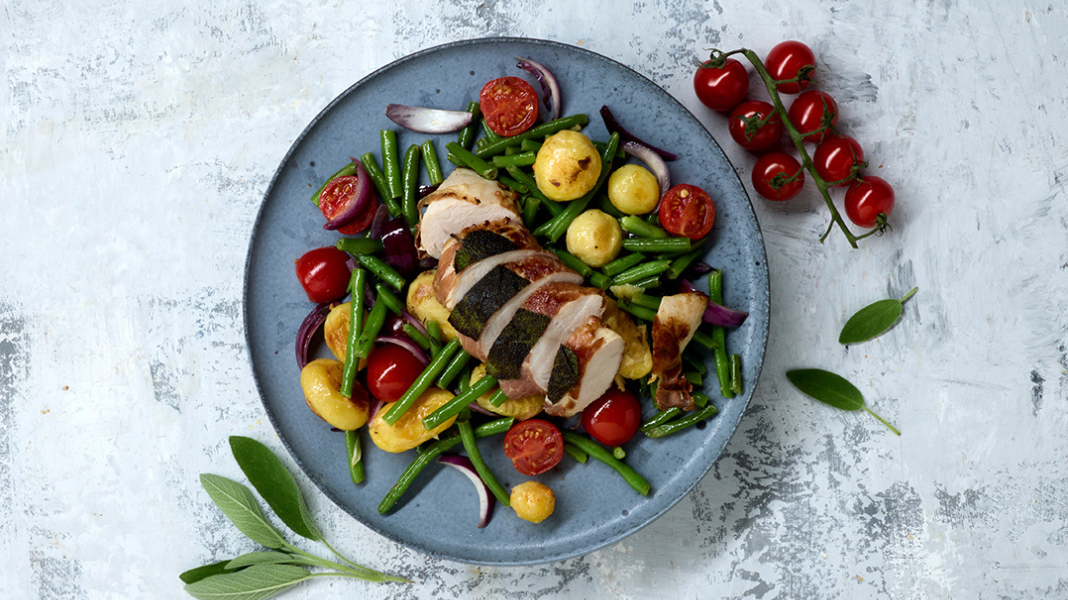 ricetta saltimbocca con verdure mediterranee