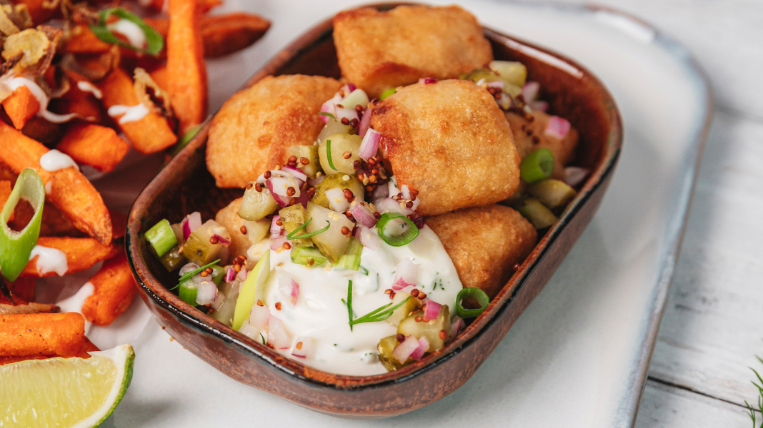 Ricetta crocchette di pesce con salsa cetriolo